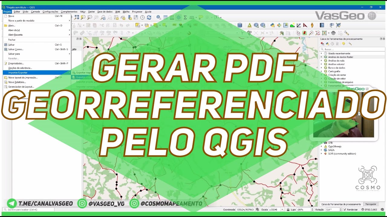 Gerar PDF Georreferenciado no QGIS |Tutorial