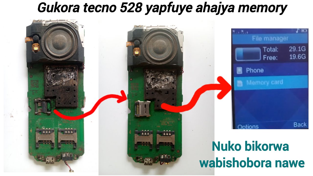 Dore uko wakora tecno 528 idasoma memory card | Guhindura memory card slot  ni aho dushyira memware