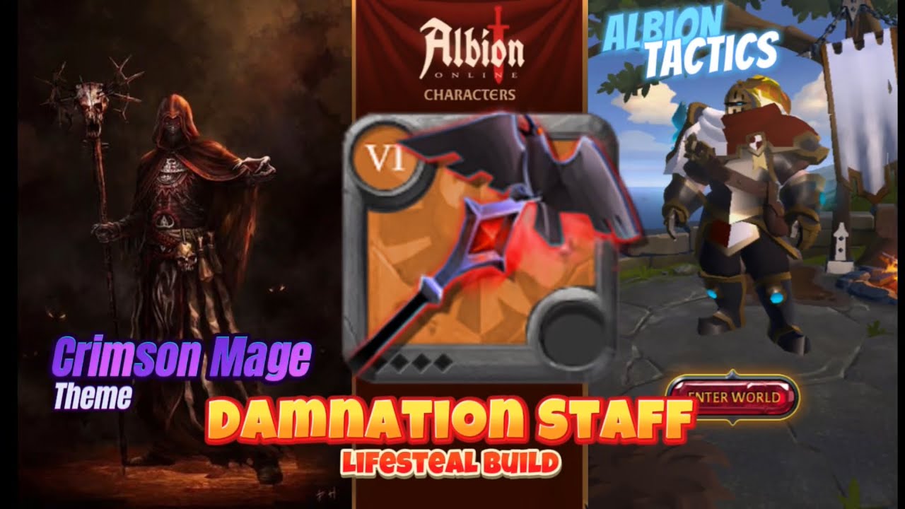 Albion Tactics: Damnation Staff Lifesteal Build | Fights & Guide | Albion Online