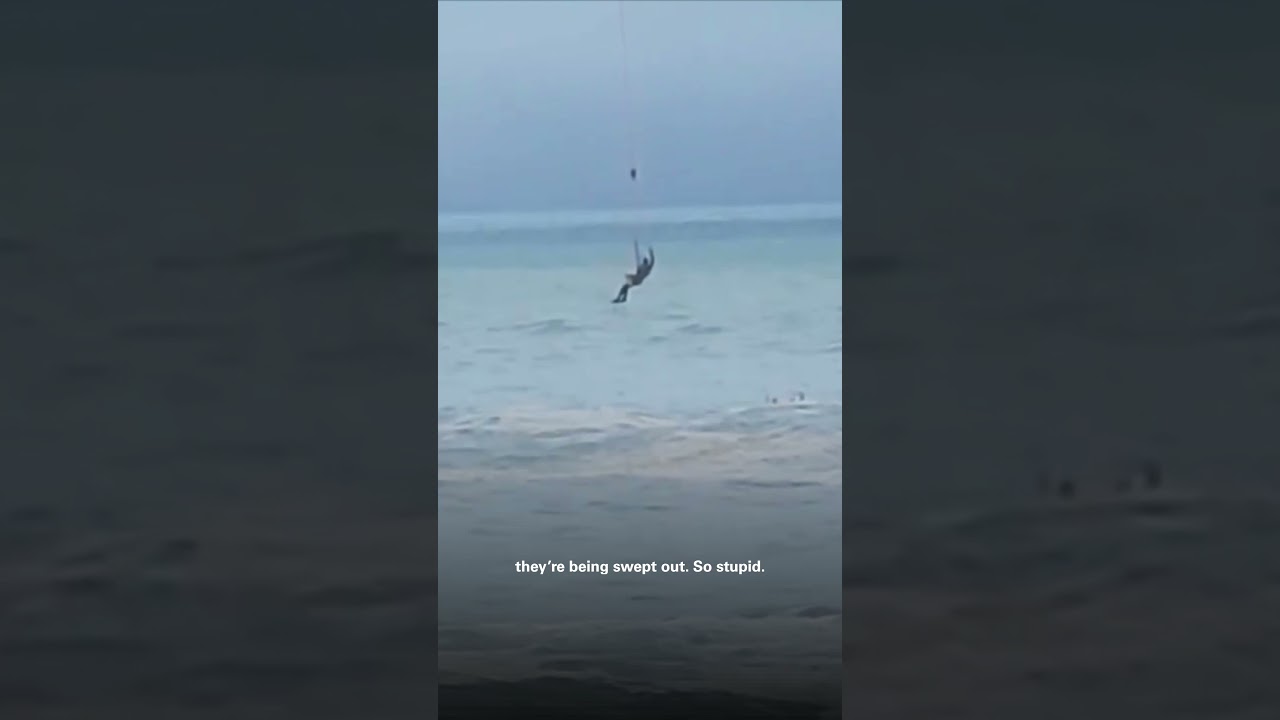HELICOPTER RESCUING a family one-by-one! 