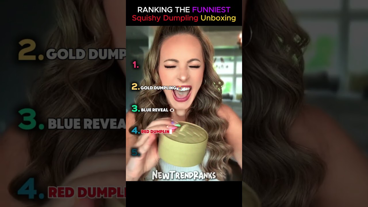 Ranking the funniest squishy dumplings unboxing moments 😂 #shorts #squishy