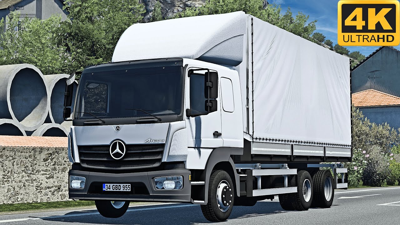 4K | ETS2 1.45 | Promods | Mercedes Atego | Bar 🇲🇪 󠁧󠁢󠁳󠁣 - Ploče 🇭🇷