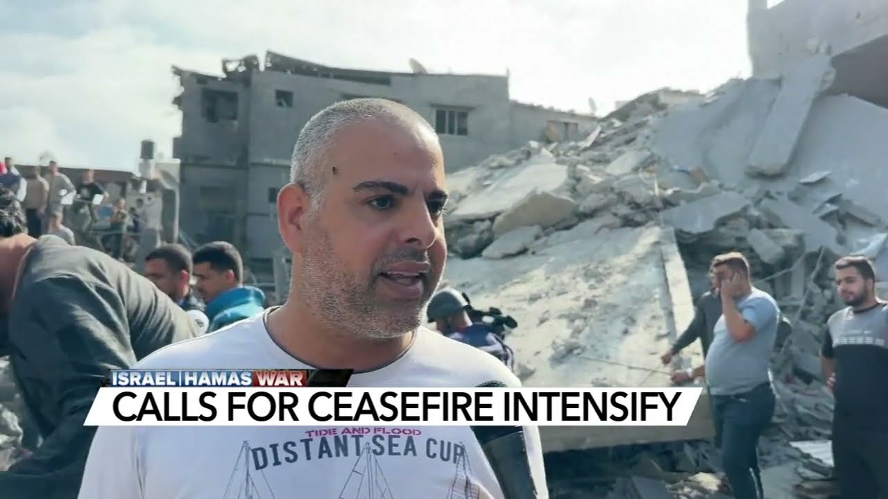 Protest marches from US to Berlin call for immediate halt to Israeli bombing of Gaza