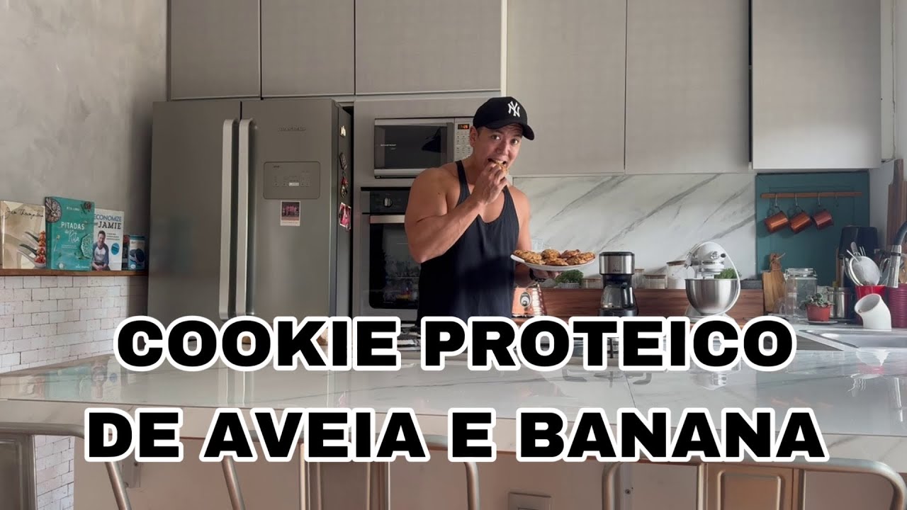 Cookie Proteico | Cookie de Banana e Aveia Fit | Cookie com Chocolate para Ganhar Massa Muscular