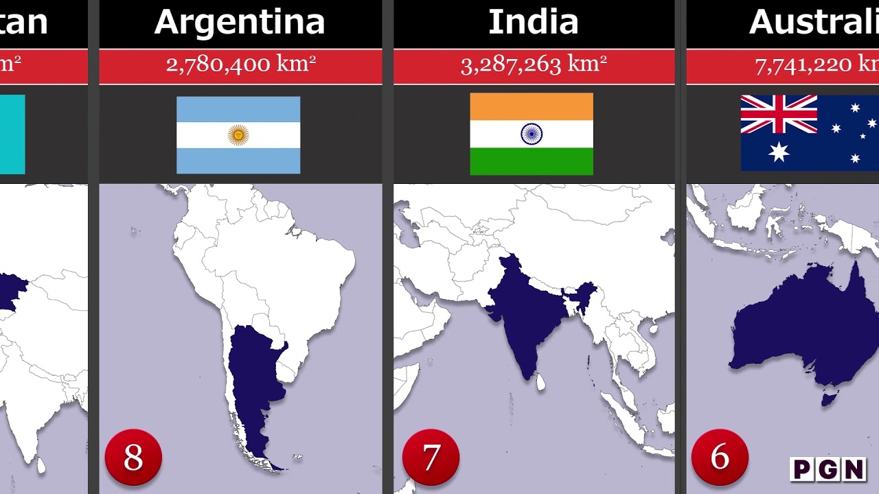 Top 30 Largest Countries | Top 30 Biggest Countries in The World By Land Area