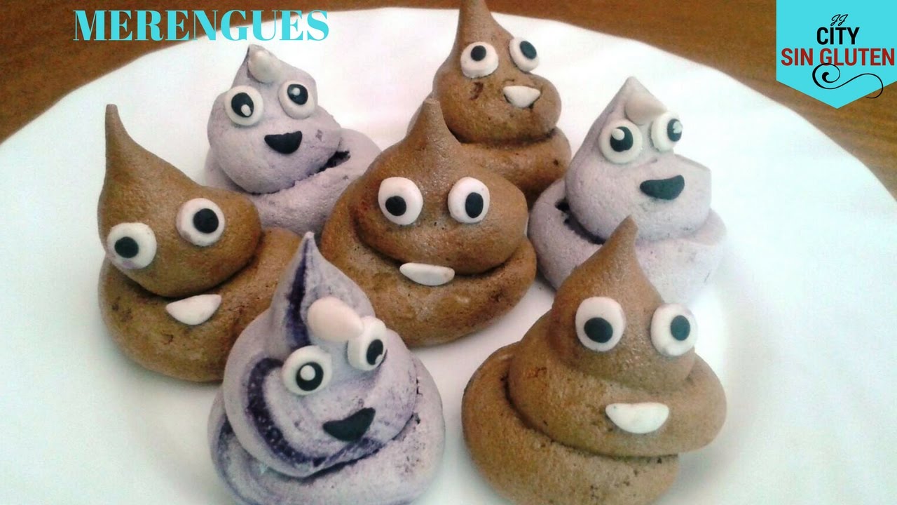 SIN GLUTEN | MERENGUES EMOJI DE CAQUITA  Y CAQUITA UNICORNIO | JJ Citysingluten