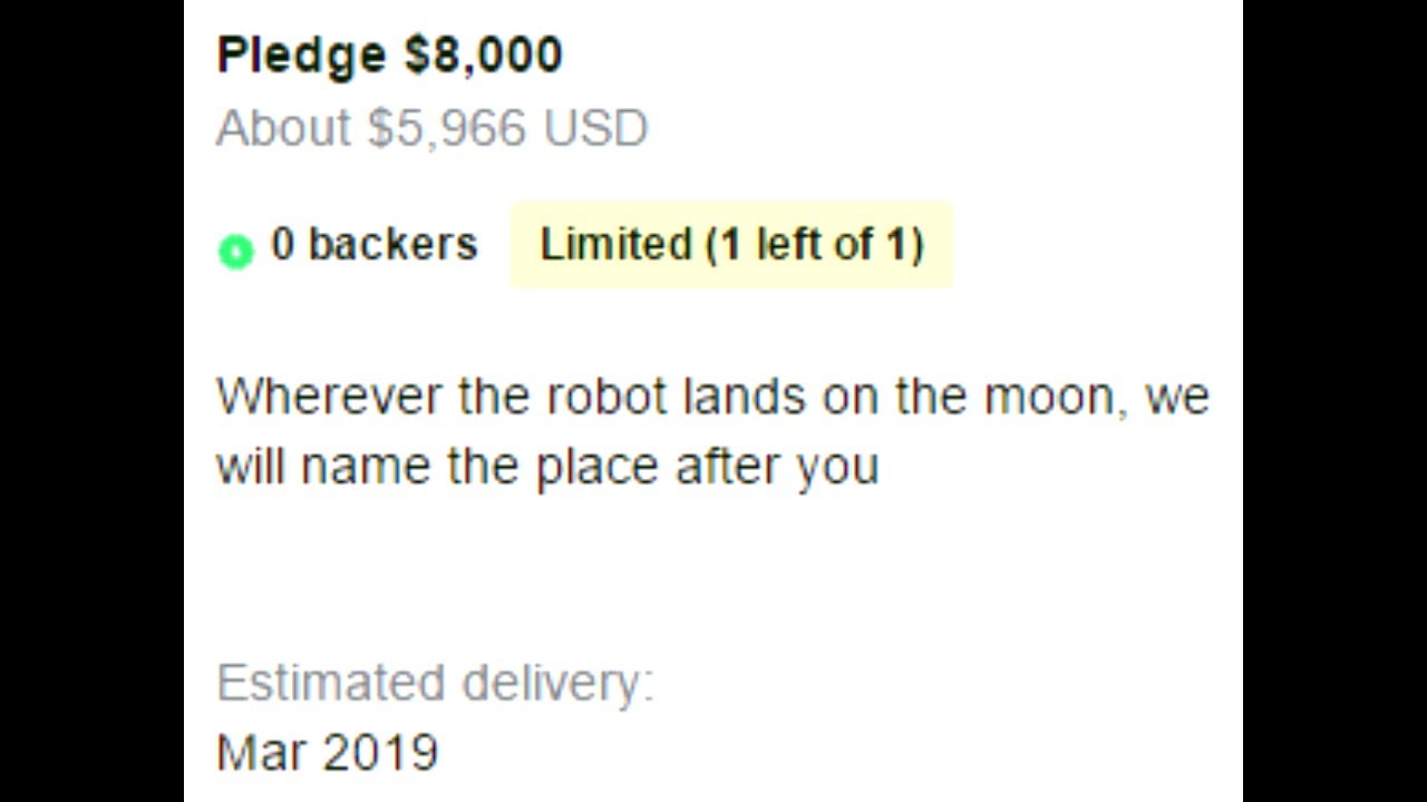 Неудачные попытки Kickstarter: Миссия робота на Луну