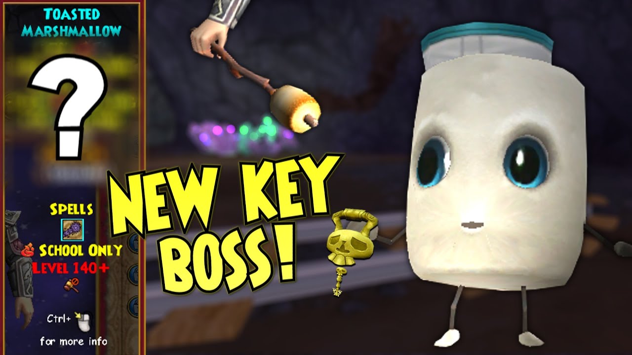 FIRST LOOK AT THE NEW KARAMELLE SKELETON KEY BOSS: STAY-PUFFED-MARSHFELLOW! | Wizard101