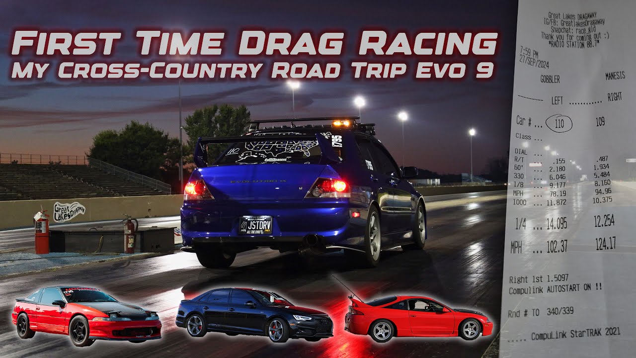 First Time Drag Racing My Evo 9!