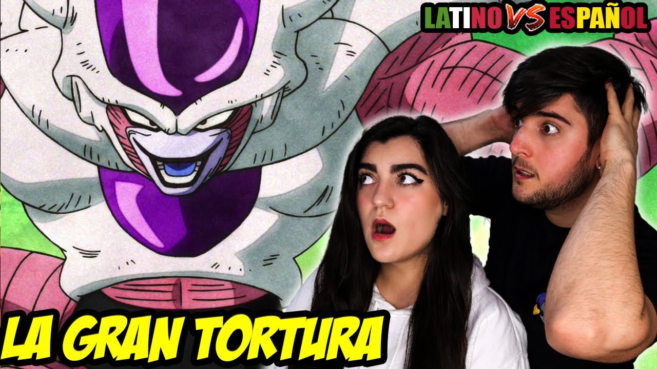 ESPAÑOLES REACCIONAN A DRAGON BALL LATINO VS ESPAÑOL |💥FREEZER TERCERA FORMA VS PICCOLO💥🐲DBZ🐲