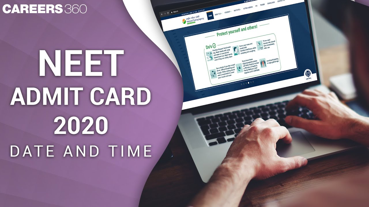 NEET 2020 admit card release date and time