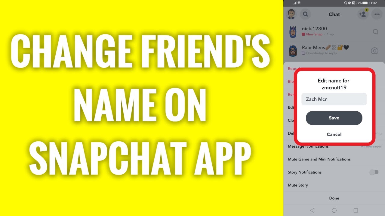 How To Change Friend's Name On Snapchat App