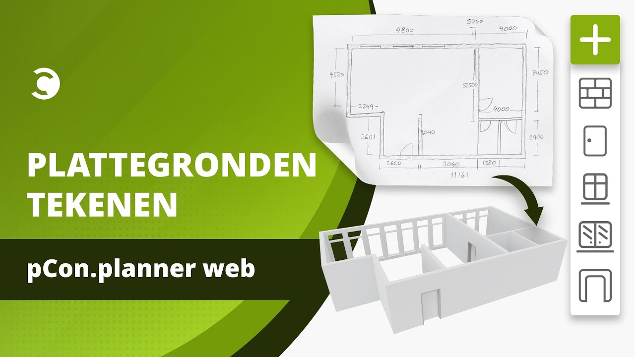 Van schets naar plattegrond in pCon.planner web - pCon.planner web tutorial