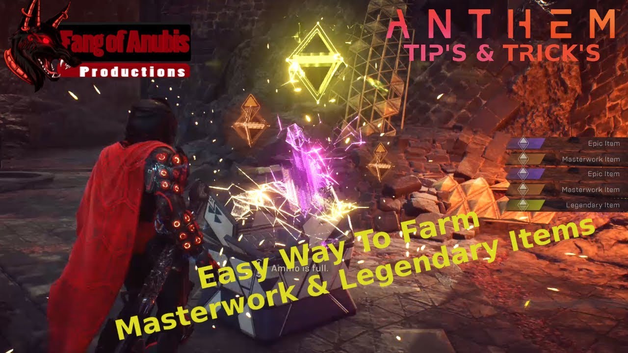 Easy Way To Farm Masterwork & Legendary Items In Anthem - Tip's & Trick's