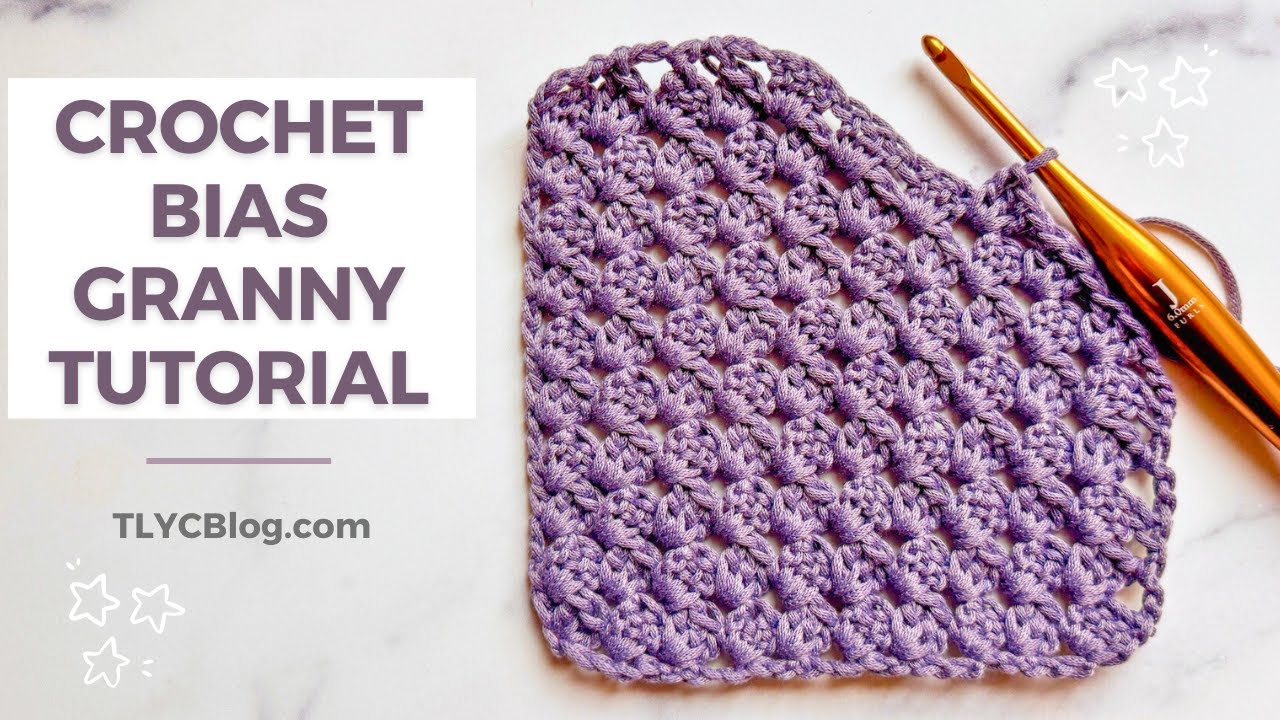 DITCH THE SQUARES! - How to Crochet Granny Stitch on the Bias | TL Yarn Crafts