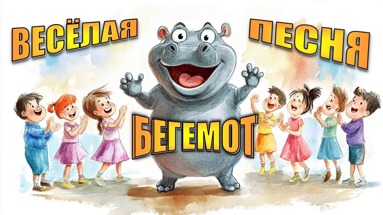 Детская песня про Бегемота. Мультфильм. Мультик. Сказка. Танцы. Танцевальная музыка. Животные. Клипы