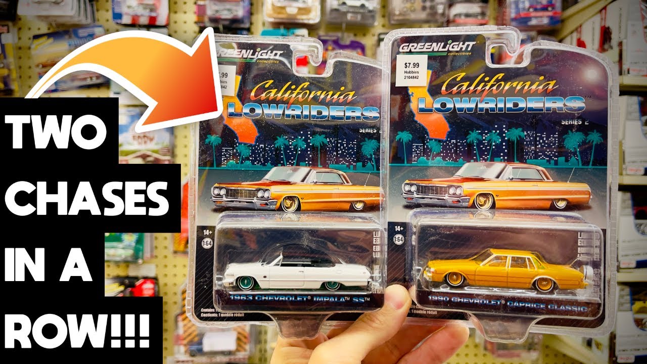 OH WOW! MY FIRST GREENLIGHT COLLECTIBLES LOW RIDER GREENIE CHASE CAR! I MISS HOT WHEELS ID CHASES!!