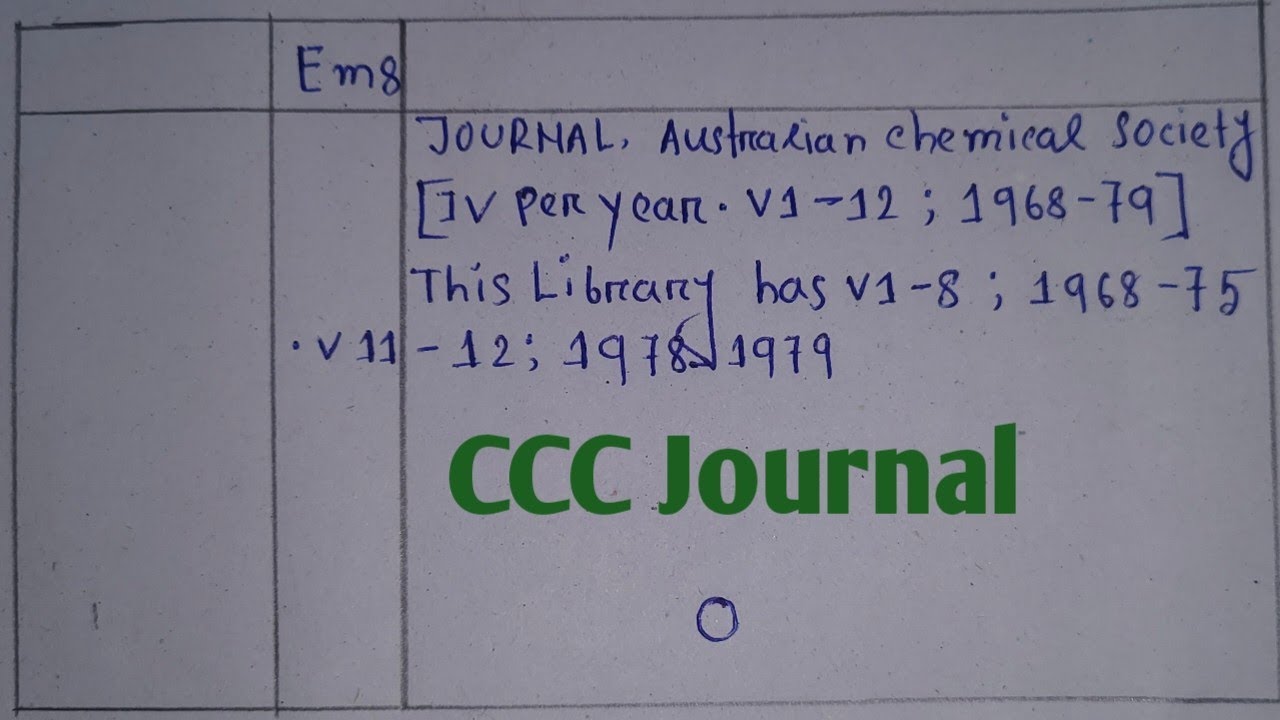 Libraryscience CCC Practical|BLIS CCC Practical|Classified Catalogue Code Practical|