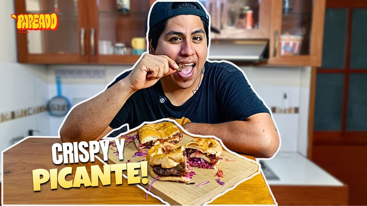 PREPARAMOS EL MEJOR SANDWICH DE POLLO CRISPY Y SPICY DE YOUTUBE ¿Nivel Fuego? | PAPEADO