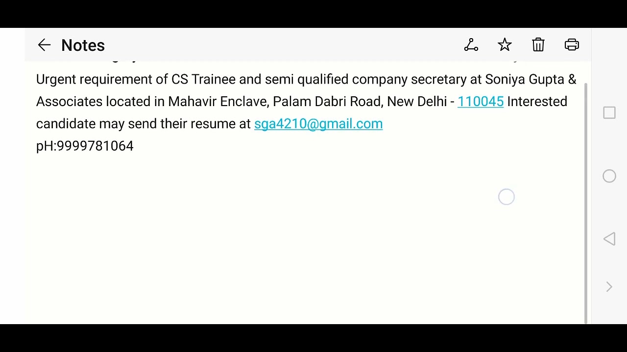 CS MANAGEMENT TRAINEE VACANCIES and Semi qualified company secretary job #csjob  #csjobindelhi