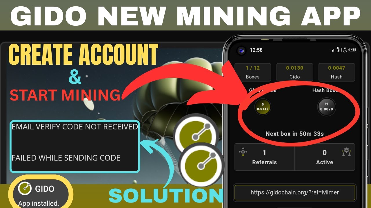 Gido Mining App | How to Create Account & Start Mining (Email Verification Fix) #satoshi 