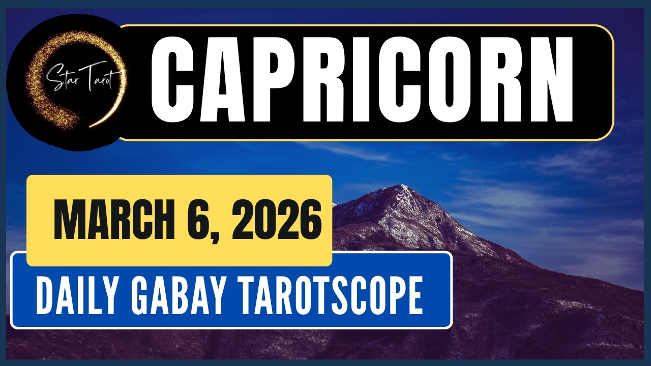 ANO'NG KAILANGAN MONG MALAMAN NGAYON CAPRICORN MARCH 6, 2026  💫DAILY GABAY TAROTSCOPE