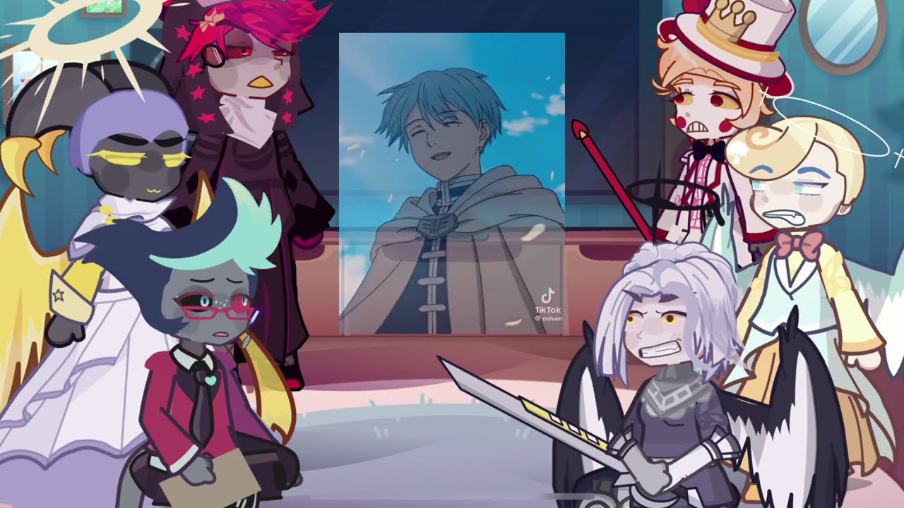 Hazbin Hotel Angels react to Himmel | Sousou no Frieren | Lucifer | Gacha life 2