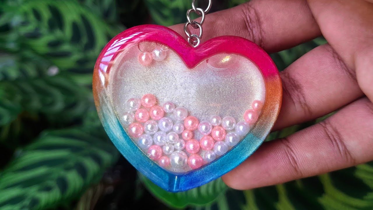 Epoxy Resin Shaker Keychain 🇱🇰 without UV resin 🌈 How to do resin tutorial for beginners Sinhala