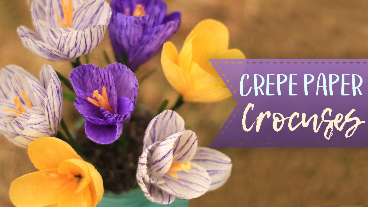 Crepe Paper Crocus Flower Tutorial