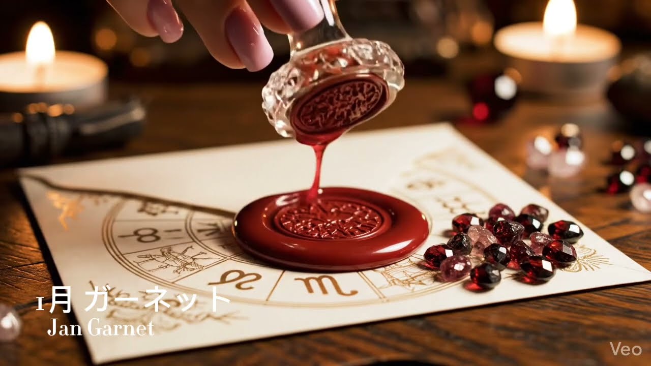 【#ASMR】誕生石で作るガラスのシーリングスタンプ🕯️✉️ | Glass Birthstone Wax Seal Ritual 