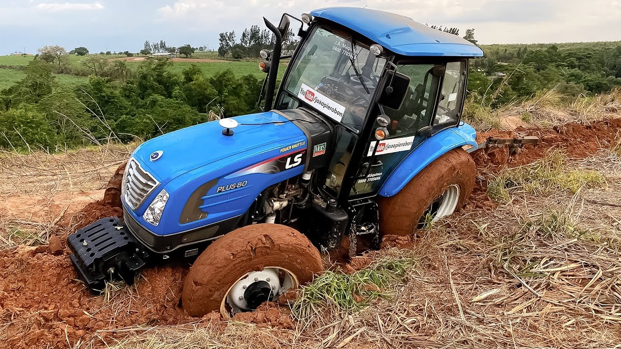 TRATOR ATOLADO ATÉ O NARIZ! | LS TRACTOR P80
