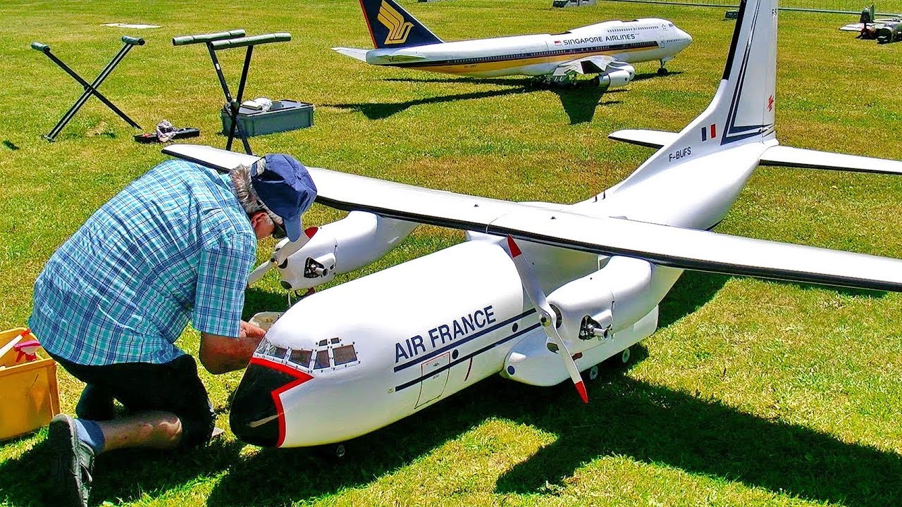 HUGE RC TRANSALL C-160 SCALE MODEL AIRPLANE FLIGHT DEMONSTRATION