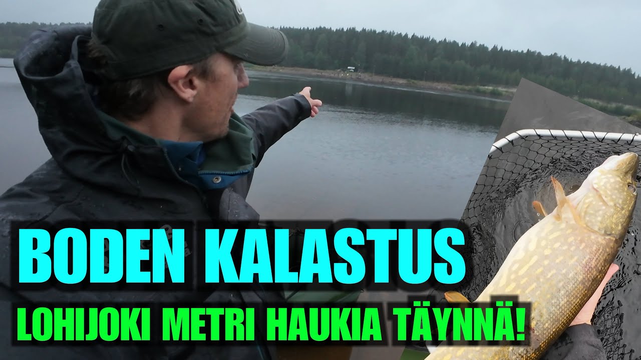 BODEN KALASTUS (4K) - RUOTSALAINEN LOHIJOKI TÄYNNÄ METRI HAUKIA! ( MiniKumiveneellä taas kalassa! )