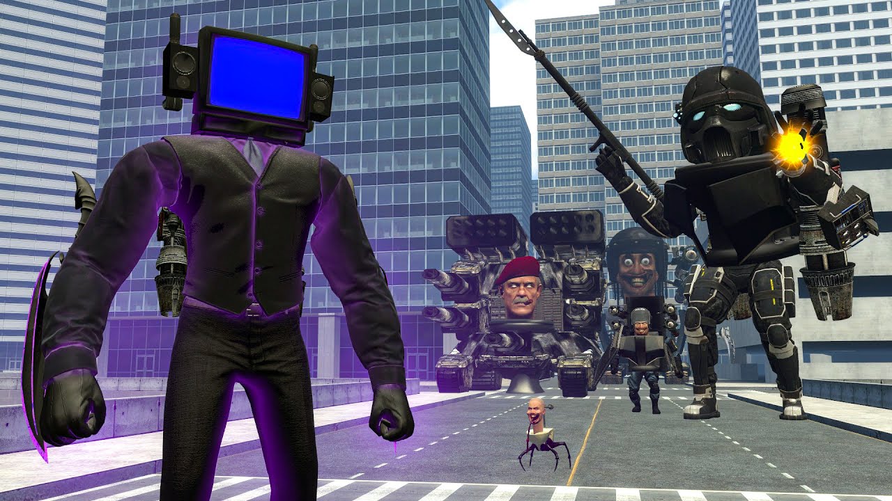 NEW ENERGIZED TV MAN VS ALL SKIBIDI TOILET BOSSES 1-74 In Garry's Mod!