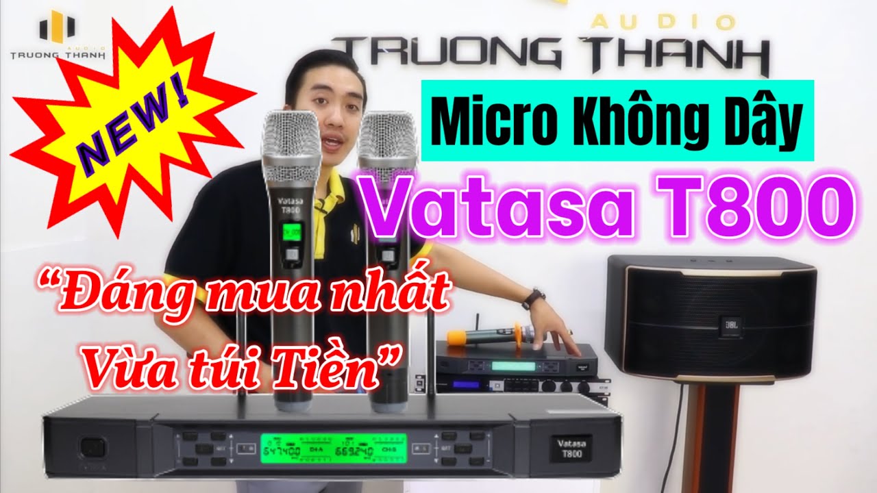 Mở hộp Micro Vatasa T800 cao cấp thương hiệu Nhật ''H&aacute;t hay kh&ocirc;ng h&uacute; r&iacute;t'' 5,5 triệu bao ship.