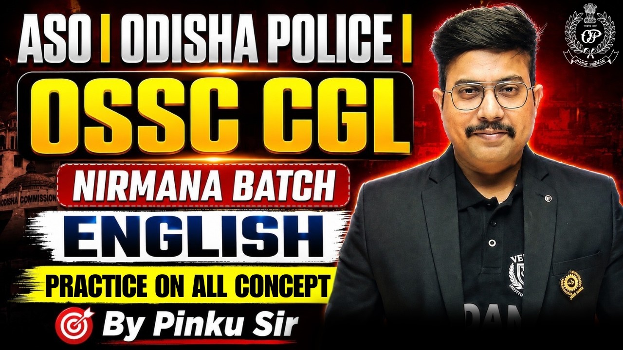 English PRACTICE ON ALL CONCEPT 🔥 | OSSC CGL | ASO | Odisha Police | By Pinku Sir