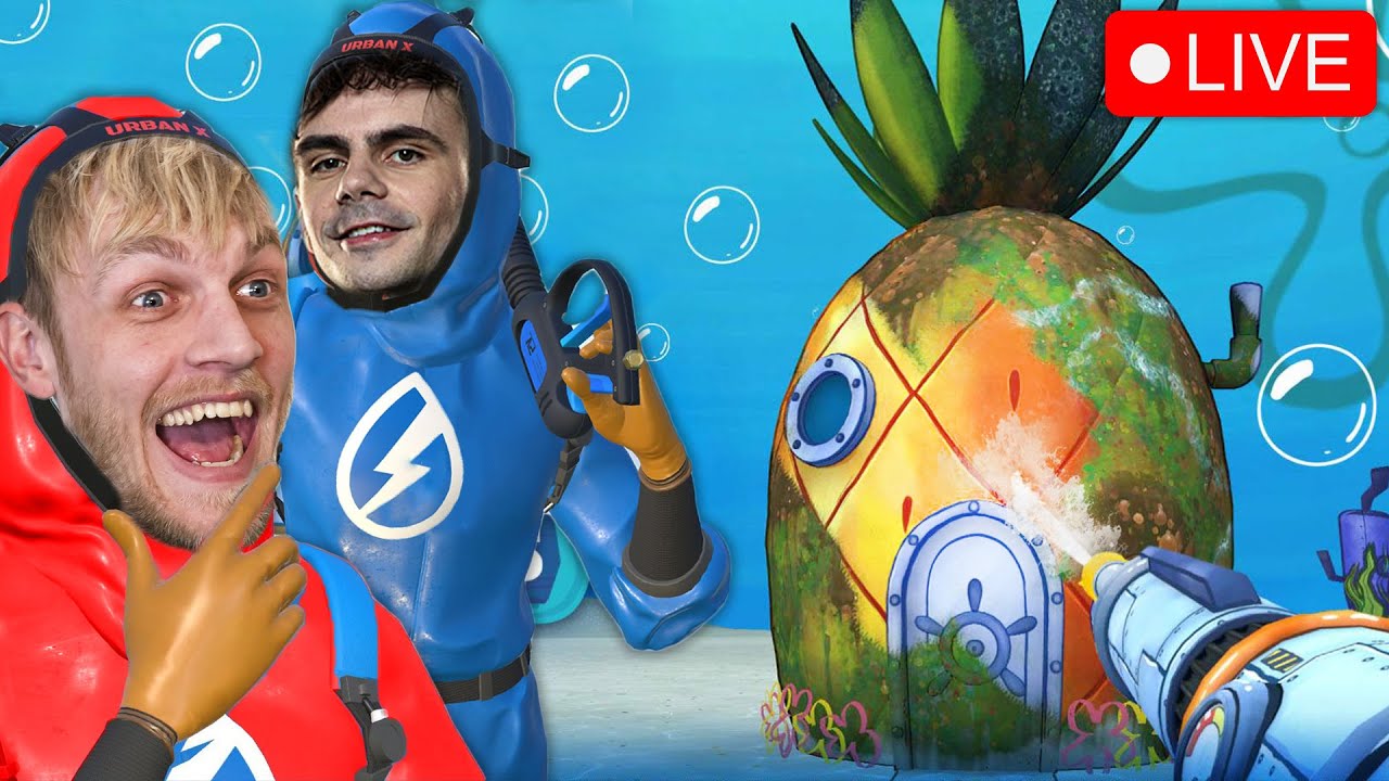 LIVE 🔴 Milan speelt Powerwash Simulator met Don Kaaklijn (SpongeBob DLC)