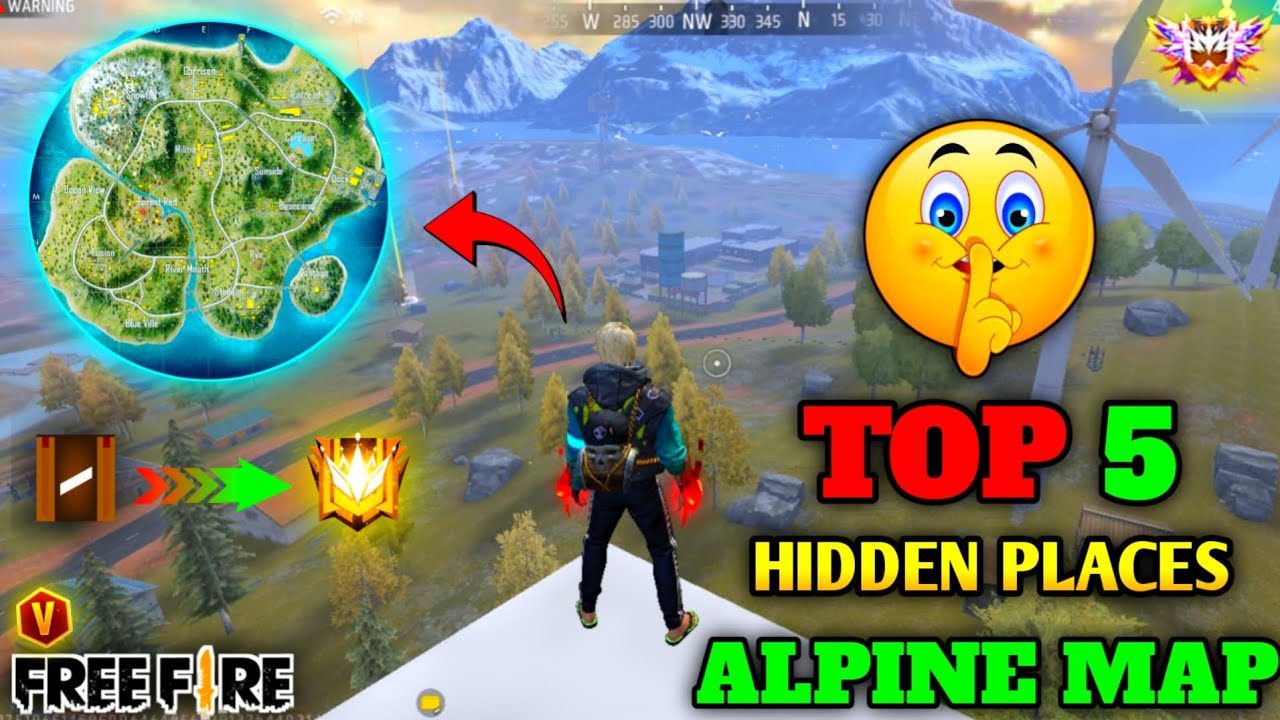 Top 5 Hidden Places in Alpine Map | Alpine  Map Hidden Places | BR Rank Secret Places | full details