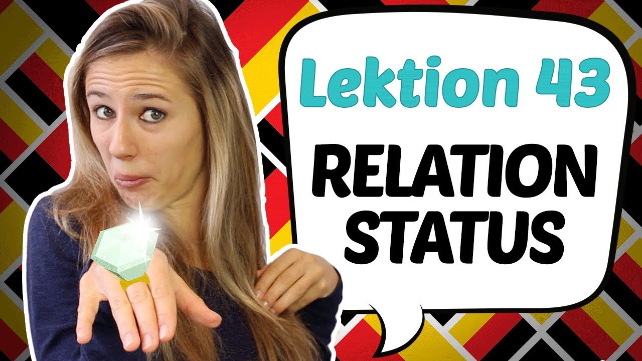 GERMAN LESSON 43: What is your relationship status? 💏 💏 💏