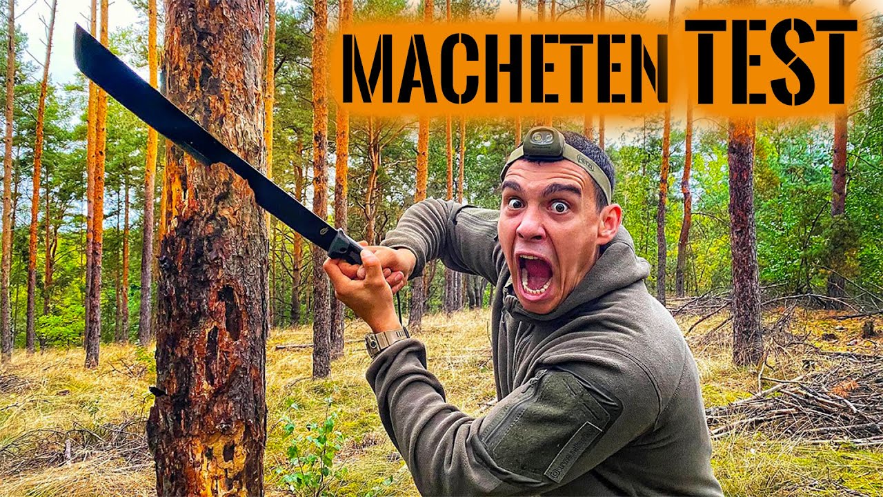 BAUM mit MACHETE fällen 🌲 Machete im EXTREM TEST | Survival Mattin