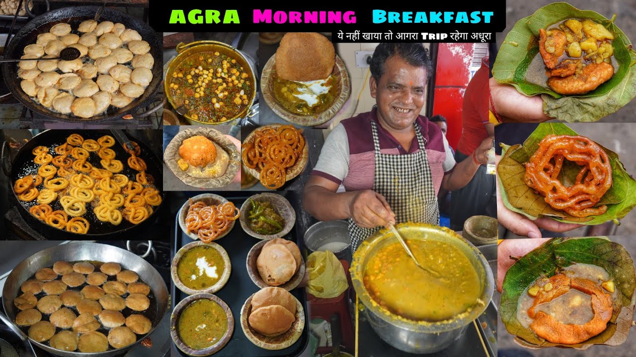 Top 6 Places to Eat Breakfast in Agra || Desi Ghee Bedai, Jalebi & More || Agra Street Food