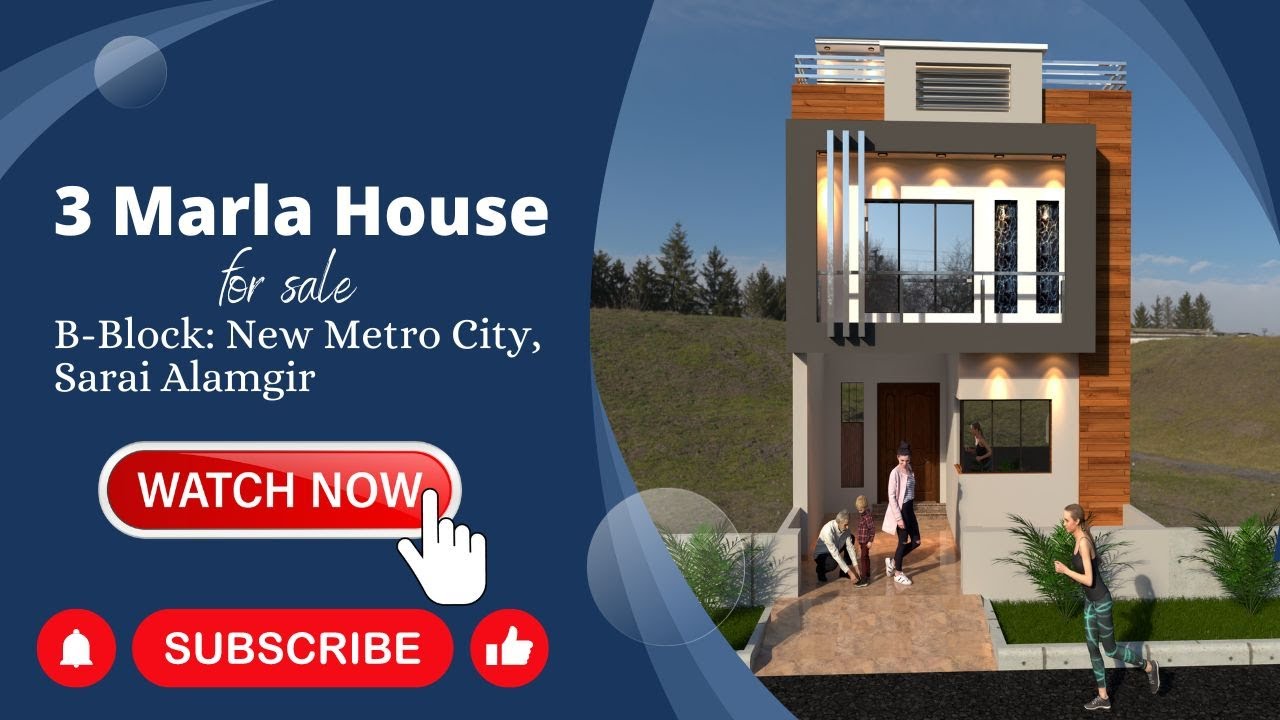 3 Marla House for Sale - B-Block: New Metro City, Sarai Alamgir #mustwatch #newmetrocity #realestate