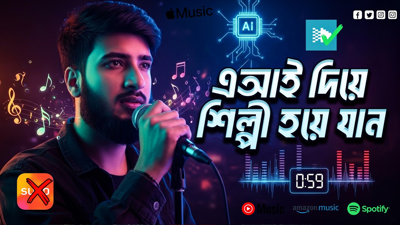 আপনার কণ্ঠে এ আই গান গাইবে - AI দিয়ে নিজের ভয়েসে গান বানান (সম্পূর্ণ ফ্রিতে)