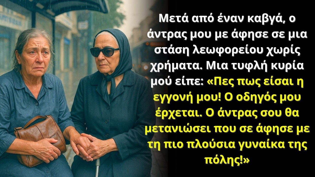 Μετά τον καβγά, ο άντρας μου με παράτησε… ώσπου μια τυφλή γυναίκα είπε: Πες πως είσαι η εγγονή μου!
