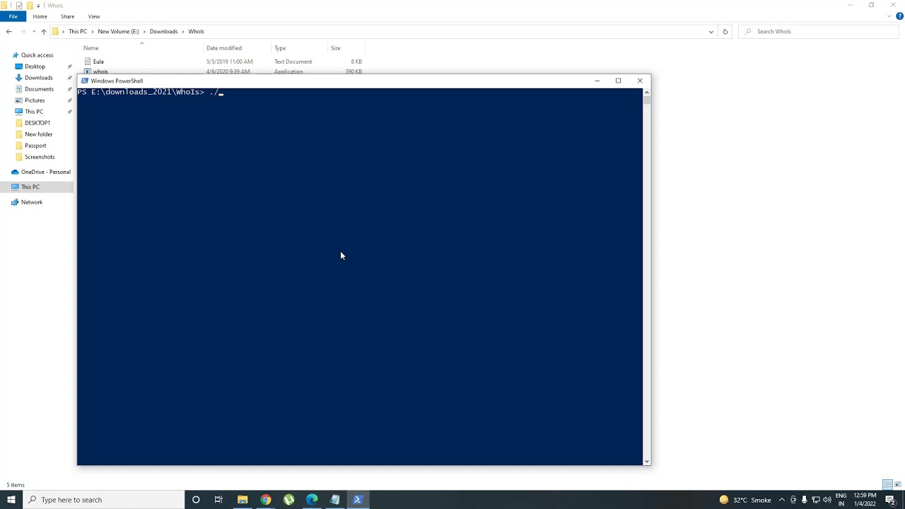 How to install and use WHOIS from Windows Command Prompt | Cyber Security | 2022