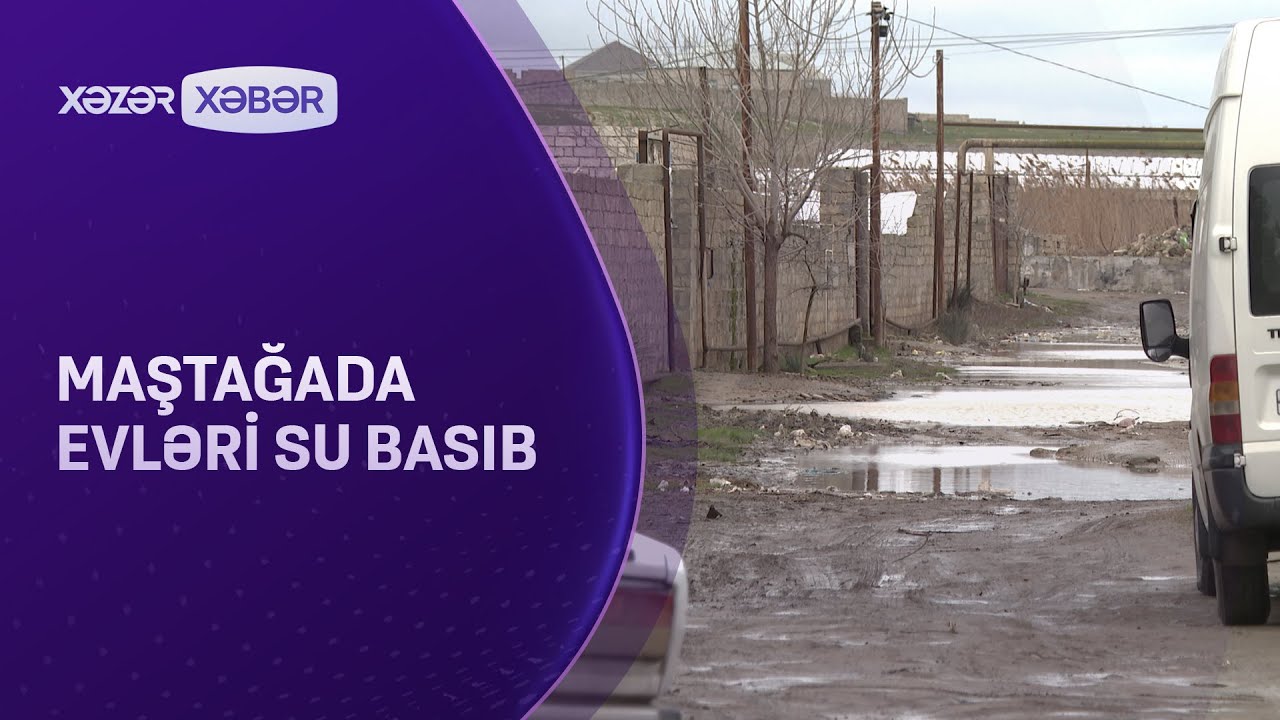 Maştağada evləri su basıb