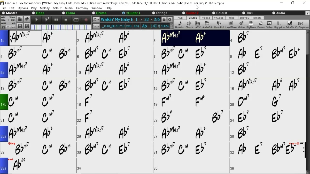 BACKING TRACK - WALKIN' MY BABY BACK HOME (Fred Ahlert) (Ab) 140 BPM SWING