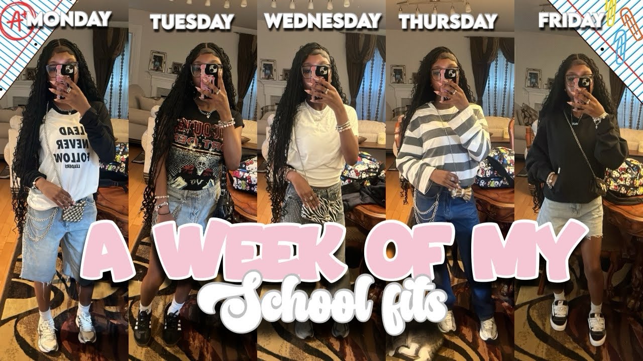 A WEEK OF MY SCHOOL OUTFITS|| Grwm, chitchats, football game, and more