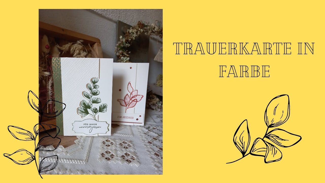 Trauerkarte|Waldmoos und Kupferbraun|Aus der Natur|Stampin'Up!