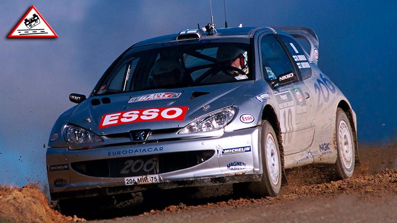 Marcus Grönholm | Peugeot 206 WRC | Rally New Zealand 2000 [Passats de canto] (Telesport)